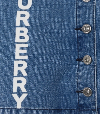 Shop Burberry Kids Logo Print Denim Skirt (3-12 Years)