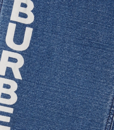 Shop Burberry Kids Logo Print Japanese Denim Jeans (3-12 Years)