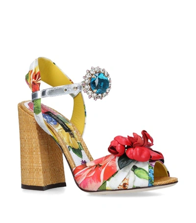 Shop Dolce & Gabbana Leather Kiera Sandals 105