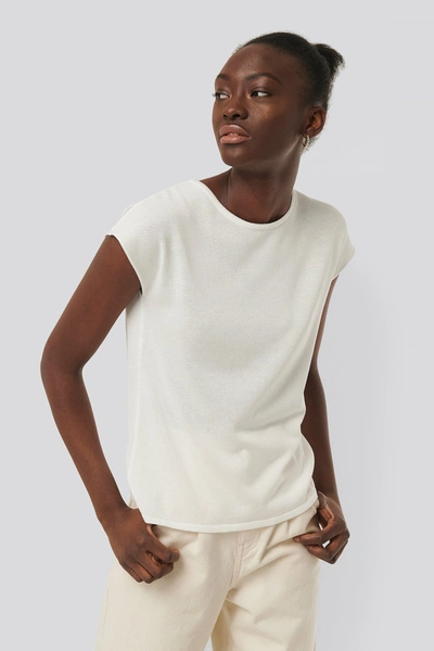 Shop Na-kd Reborn Sleeveless Knit Top In White