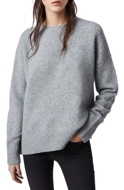 Shop Allsaints Rufa Sweater In Grey Marl