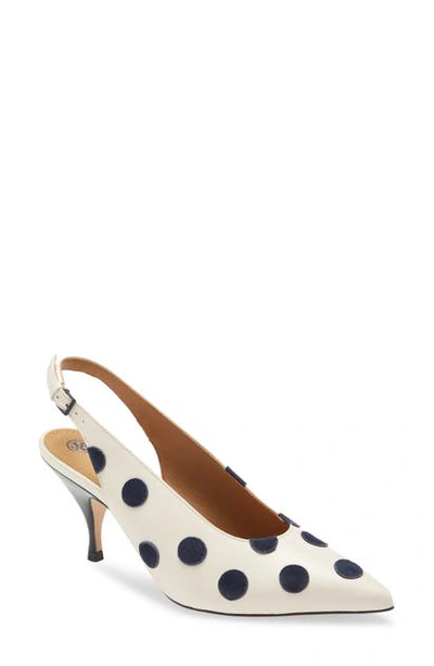 Shop Tory Burch Slingback Pump In New Ivory/ Per