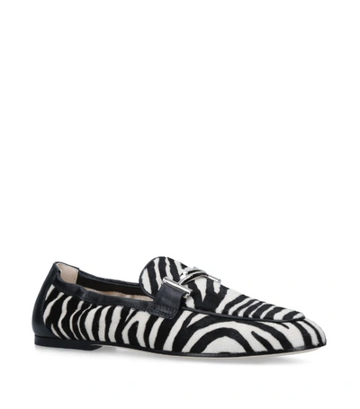 Shop Tod's Zebra-print Loafers