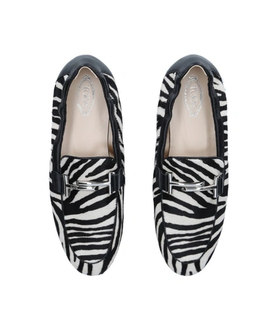 Shop Tod's Zebra-print Loafers