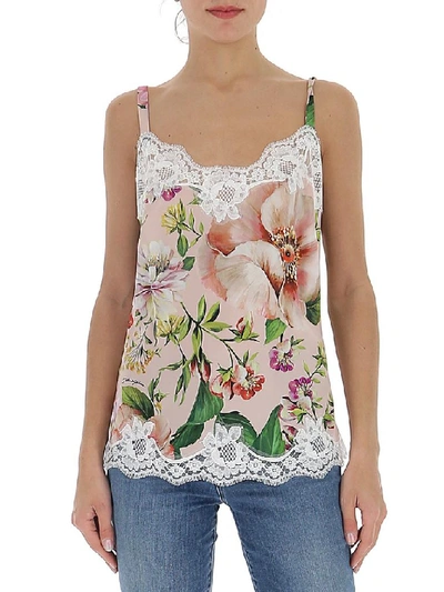 Shop Dolce & Gabbana Floral Print Camisole In Multi