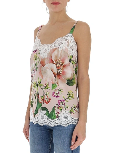Shop Dolce & Gabbana Floral Print Camisole In Multi