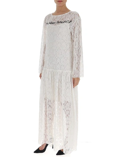 Shop Mm6 Maison Margiela Lace Maxi Dress In White
