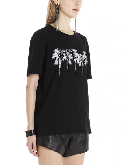 Shop Saint Laurent Palm Tree Print T In Black