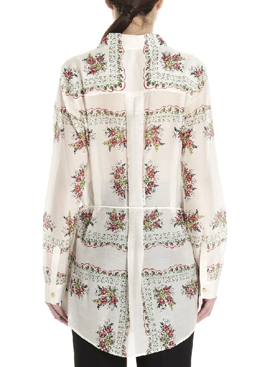 Shop Tory Burch Floral Print Tunic Shirt In Multi