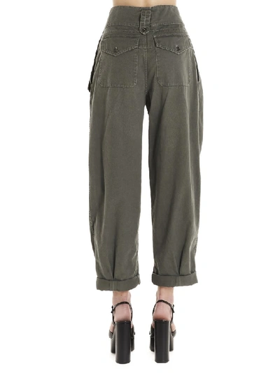 Shop Saint Laurent Cargo Pants In Green