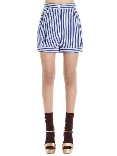 Shop Prada Striped Shorts In Multi