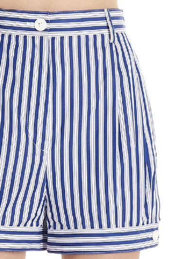 Shop Prada Striped Shorts In Multi