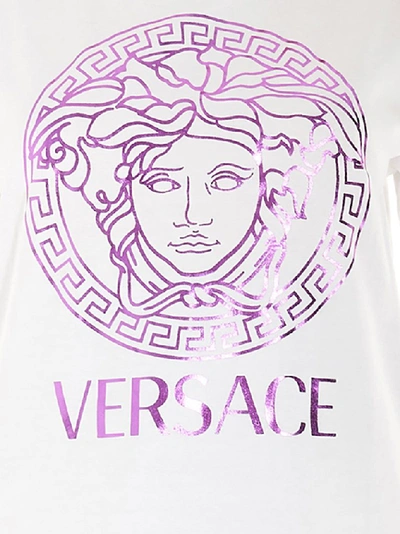 Shop Versace Medusa Print T In White