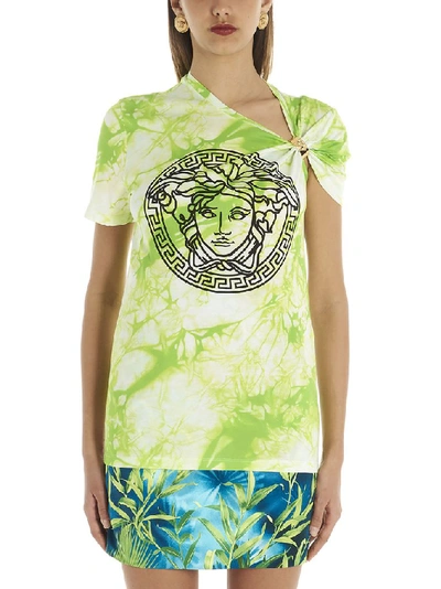 Shop Versace Medusa Print T In Green