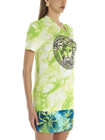 Shop Versace Medusa Print T In Green