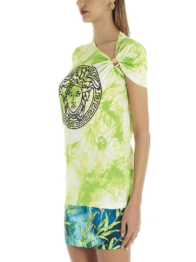 Shop Versace Medusa Print T In Green