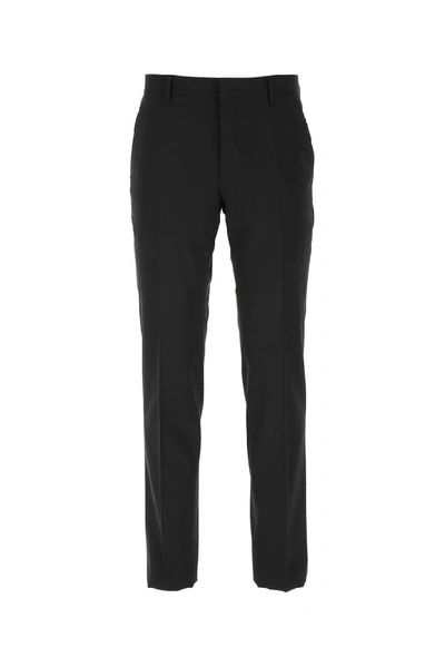 Shop Prada Tailored Trousers In Black