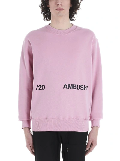 Shop Ambush Logo Crewneck Sweatshirt In Pink