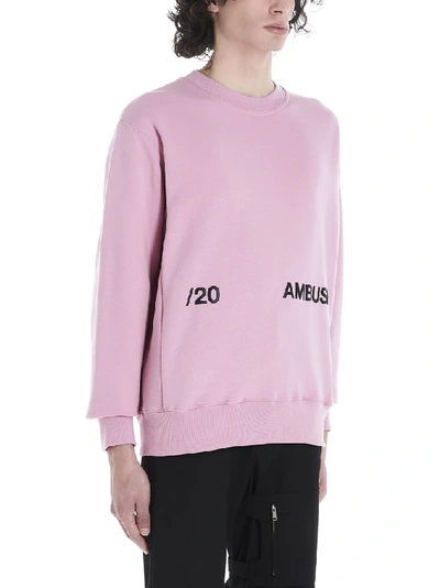 Shop Ambush Logo Crewneck Sweatshirt In Pink