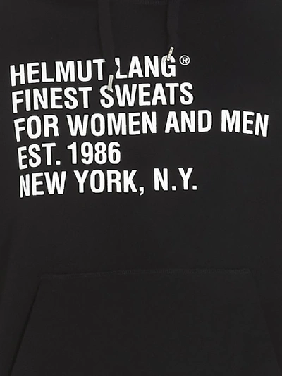 Shop Helmut Lang Printed Hoodie In Black