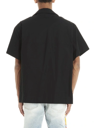 Shop Palm Angels Sacred Heart Print Shirt In Black