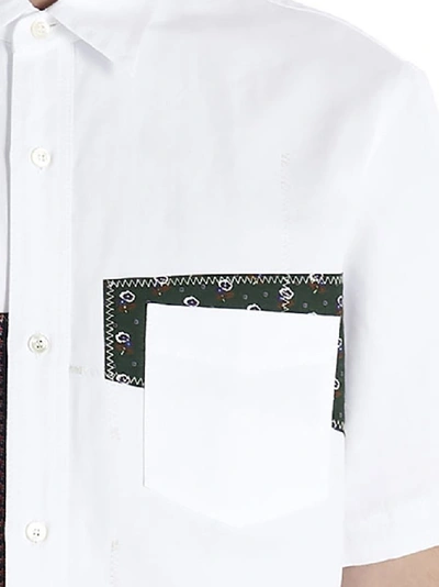 Shop Junya Watanabe Patch Detail Shirt In White