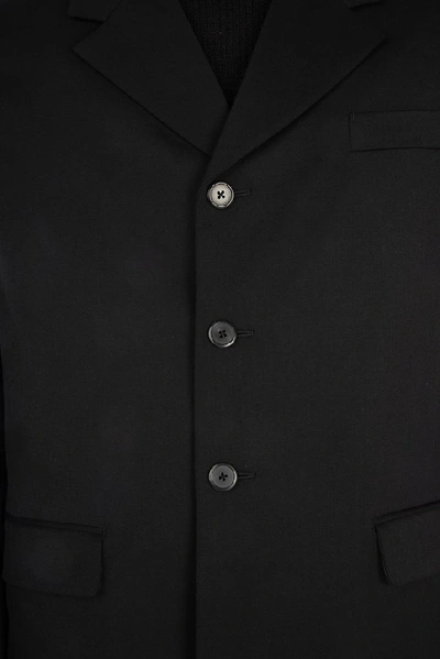 Shop Prada Single Breasted Coat In Black