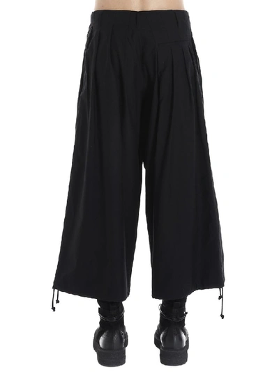 Shop Yohji Yamamoto Drop Crotch Pants In Black