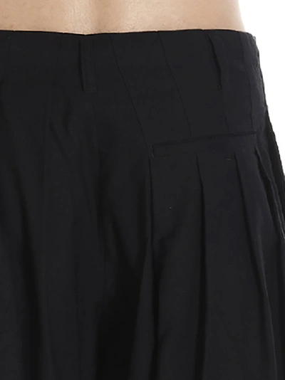 Shop Yohji Yamamoto Drop Crotch Pants In Black