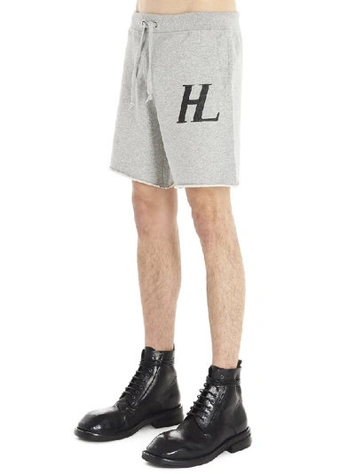 Shop Helmut Lang Drawstring Shorts In Grey