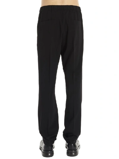 Shop Helmut Lang Elasticated Waistband Pants In Black