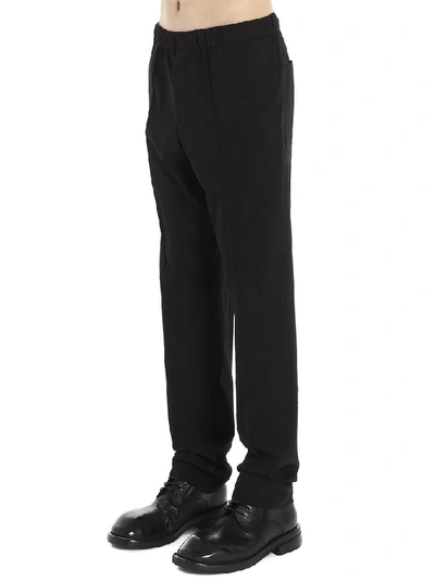 Shop Helmut Lang Elasticated Waistband Pants In Black