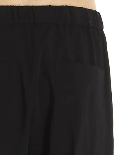 Shop Helmut Lang Elasticated Waistband Pants In Black