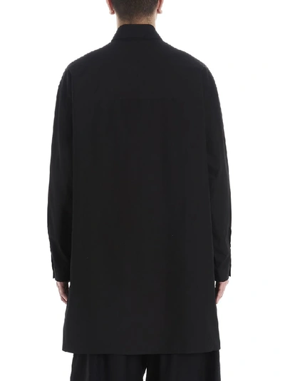 Shop Yohji Yamamoto Asymmetric Shirt In Black