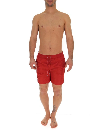 Shop Dolce & Gabbana Logo Swim Shorts In Red