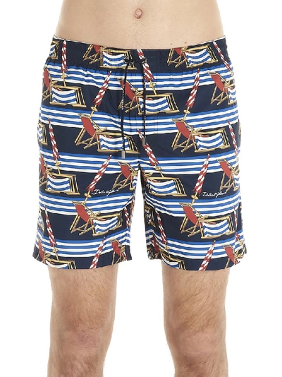 Shop Dolce & Gabbana Printed Swim Shorts In Multi