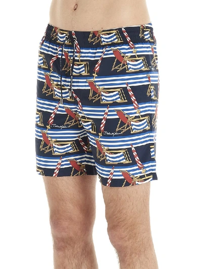 Shop Dolce & Gabbana Printed Swim Shorts In Multi