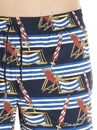 Shop Dolce & Gabbana Printed Swim Shorts In Multi