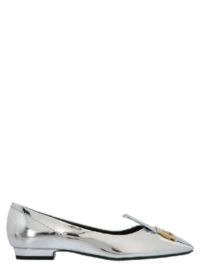 Shop Givenchy Mystic Logo Plaque Loafers In Silver
