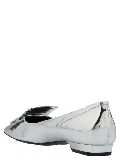 Shop Givenchy Mystic Logo Plaque Loafers In Silver