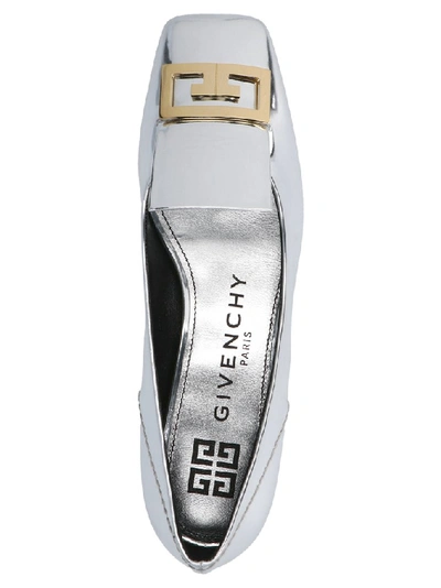 Shop Givenchy Mystic Logo Plaque Loafers In Silver