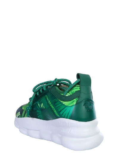 Shop Versace Chain Reaction Sneakers In Green