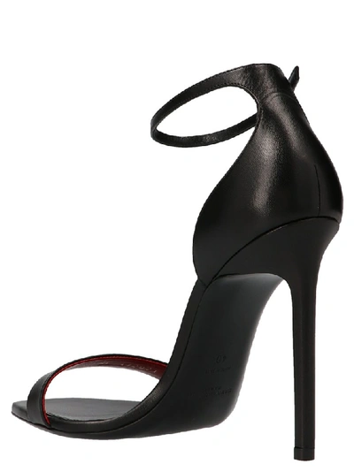 Shop Saint Laurent Amber 105 Open Toe Sandals In Black