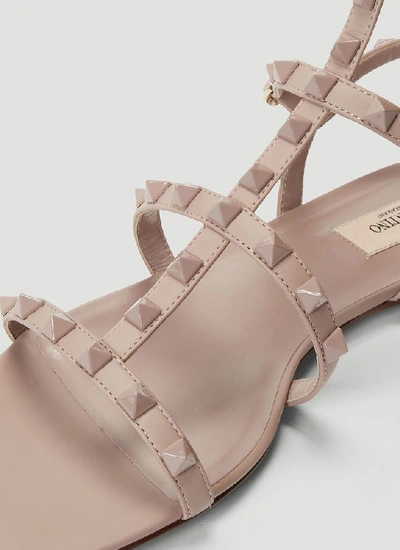 Shop Valentino Garavani Rockstud Straps Sandals In Pink