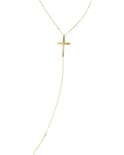Shop Lana Bond Crossary Chime Lariat Necklace In Gold