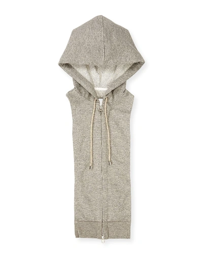 Veronica Beard Heather Gray Hoodie Dickey In Light Gray