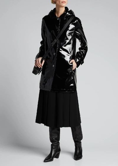 Shop Jane Post Iconic Princess Slicker W/ Detachable Hood In Black
