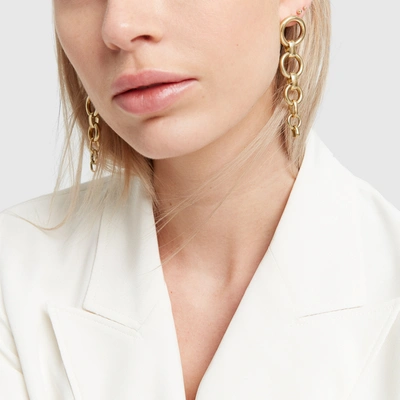 Shop Laura Lombardi Cambia Earrings In Brass