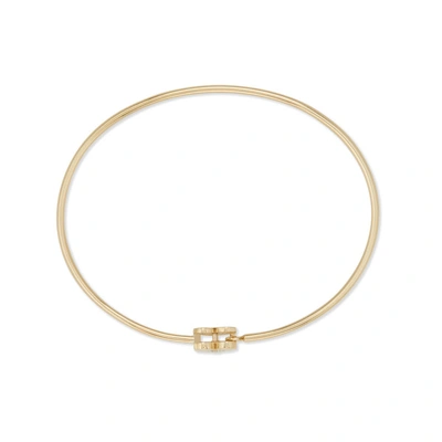 Shop Ariel Gordon Jewelry Heart Catch 14k Yellow-gold Cuff Bracelet In Yellow Gold/white Diamond