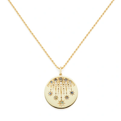Shop Venyx Aton Lucky Coin Necklace In Yellow Gold